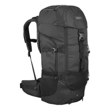 Mochila Para Trekking Y Viajes 50 L Forclaz Negro Diseño De La Tela Liso