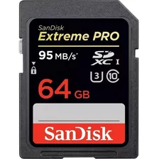 Tarjeta De Memoria Sd Sandisk Extreme Pro 64gb 4k U3