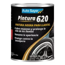 Pintura Para Llantas Automotriz Negra Revitalizadora 500ml Color Negro