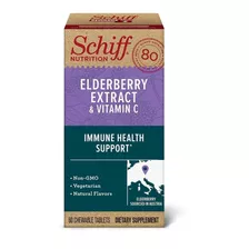 Schiff | Elderberry Extract Vitamin C | 60 Chewable Tablets 