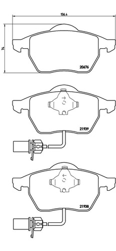 Set-4 Balatas Delanteras Volkswagen Passat 2.8l V6 2000 Foto 2