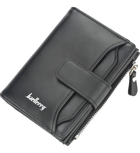 Cartera Baellerry De Cuero Con Monedero De Cierre Unisex Color Negro