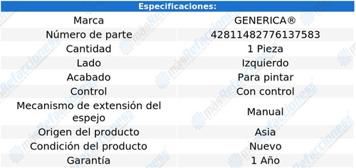 Espejo Chevrolet Aveo 2012-2013-2014-2015 Manual Izquierdo Foto 2
