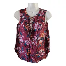 Blusa Vino Con Flores