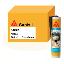 Sanisil Negro-beige X300ml, Silicona Antihongos Caja X 12und