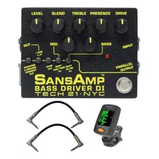 Tech 21 Sansamp Bass Driver Di V2 Bundle Con 2 Cables De Co.