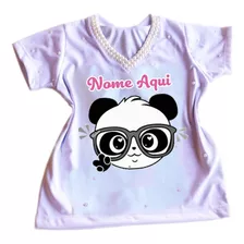Tshirt Infantil Luluca Panda Personalizada 