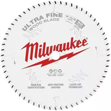 Milwaukee Disco Sierra 7 1/4 60 Dientes Acabado Ultra Fino Color Blanco