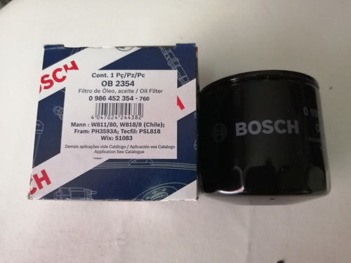 Filtro Aceite Para Chrysler Sebring 3.0 Bosch  Foto 2