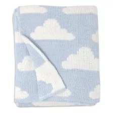 Living Textiles Blue Clouds - Manta Suave De Chenilla Para .