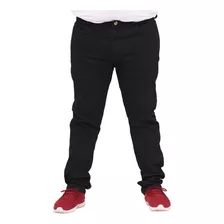 Calça Plus Size Jeans Masculina Preta Com Elastano