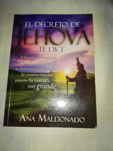 El Decreto De Jehová Ana Maldonado Con Cd Libro Cristiano