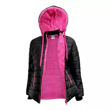 Campera Inflable Abrigo Mujer Con Corderito Y Capucha. G6