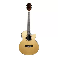 La Sevillana Fo-300ceq Nat Guitarra Electroacústica Folk Color Natural Orientación De La Mano Diestro