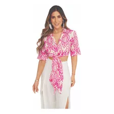 Blusa Casual Dama Estampada Rosa 903-49