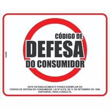 Placa Codigo De Defesa Do Consumidor Pvc 20x25cm