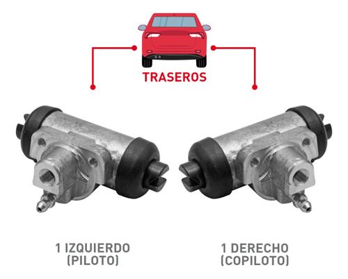 2 Cilindros Rueda Tras Para Nissan Pickup D21 2.4 1999 2000 Foto 2