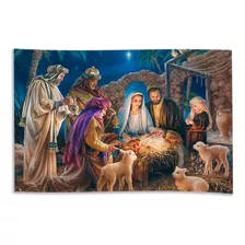 Painel Festa Presépio Natal Jesus 3,0 M X 1,7 M Lona Fosca