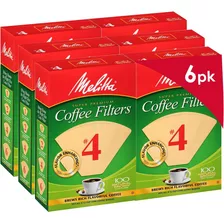 (63217c) #4 Super Premium Cone Coffee Filters, Marrón ...