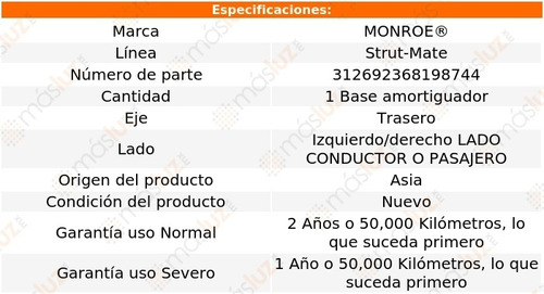 (1) Base Amortiguador Izq/der Tra Lumina Apv 90/96 Foto 3