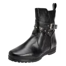 Bota Feminina Cano Curto Com Tachas Mooncity