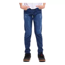 Calça Jeans Infantil Masculina Social Skinny 1 Ao 16 Anos