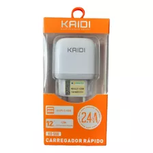 Carregador Kaid Duplo Usb Kd-556 V8 Original