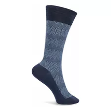 Calcetín Diseño Gris Oscuro Navy Perry Ellis