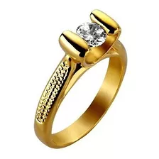 Anillo Compromiso Mujer Dueto Baño Oro Talla 8 Esika