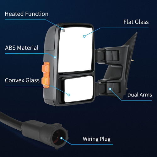 Ford F250 F350 Superduty 1999-2007 Par De Espejos Electricos Foto 2