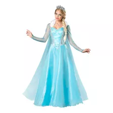 Vestido Princesa Elsa Para Adultos Frozen2 Anna Cosplay 4pcs
