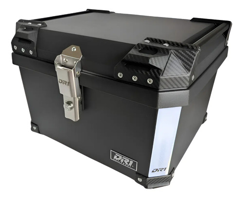 Baúl Moto 57 L Negro Con Soporte Desmontable Y Espaldar Acolchado Dr1