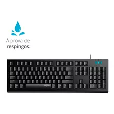 Teclado Com Fio Resistente Água Usb Preto Rapoo Nk1800-ra018