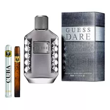 Guess Dare 100ml Caballero Original+perfume Cuba 35ml