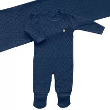 Saída De Maternidade Tricot Antialérgico Macacão+manta -2 Pç