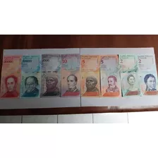 Colección 8 Billetes De Venezuela Nuevos Sin Circular. Vhcf