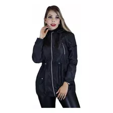 Cazadora Ligera Negra Moda Mujer Impermeable