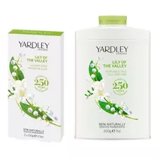 Kit Sabonetes + Talco Perfumado Yardley Lily Of The Valley