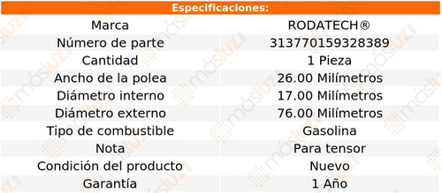 (1) Polea Tensora Accesorios Gmc Sonoma 2.2l 4 Cil 98/03 Foto 2