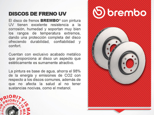 Discos Ventilados Delanteros Brembo Peugeot 206 2001 A 2009 Foto 4