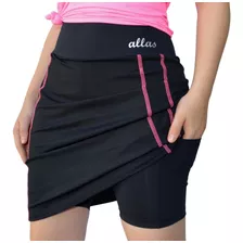 Short Saia Fitness Moda Evangélica Uv50+ Academia Poliamida