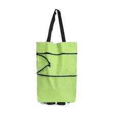 Bolsa Carrito Plegable Con Ruedas Compras Mercado Carro 