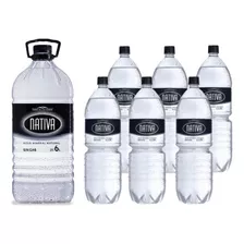 Combo Agua Nativa: 1 Bidón 6 L + 6 Botellas 2,25 L Sin Gas