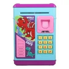 Mini Cofre Infantil Eletrônico Automático Puxa Notas - Rosa