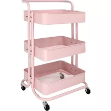 Carro Organizador Auxiliar Color Rosa