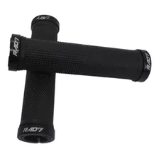 Manopla Mtb Sr70 Liso 02 Travas Aluminio Preto C/ Preto