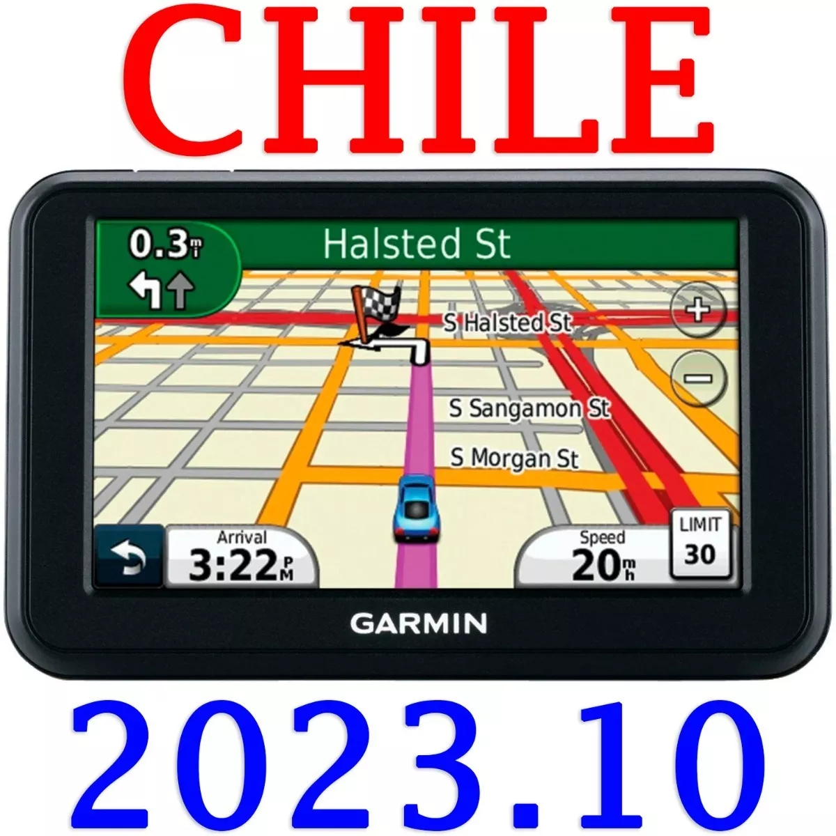 Chile Versión 2023.10 - Mapa 3d Gps Garmin - Versión Final