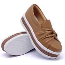 Tenis Slip On Casual Mod Laço Kit 3 Pares Flat Form Moda Dks