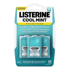 Listerine Tiras De Aliento Cool Mint Pocket Paks 3pack