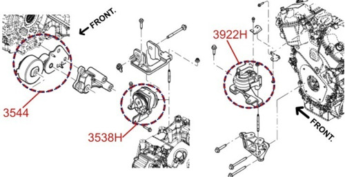 Kit Soportes Motor Y Caja Ford Edge 2007 2008 2009 2010 3.5 Foto 5